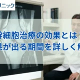 幹細胞治療の効果とは?効果が出る期間・時期や膝軟骨の再生を詳しく解説