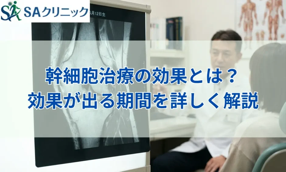 幹細胞治療の効果とは？効果が出る期間・時期や膝軟骨の再生を詳しく解説