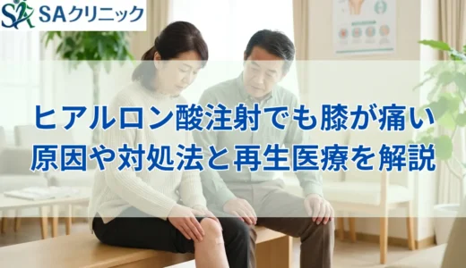 ヒアルロン酸注射でも膝が痛いままなのはなぜ？原因や対処法と再生医療を解説